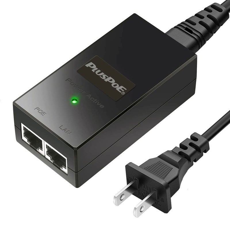 PLUSPOE 24volt Passive PoE Injector 24W Power Over Ethernet for 24v PoE Devices Compatible with Ubiquiti POE-25-5W, POE-24-12W and POE-24-24W - Image 1